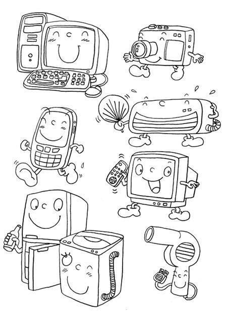 幼儿园电器简笔画电器-简笔画图片-儿童资源网手机版卡通家用电器简笔